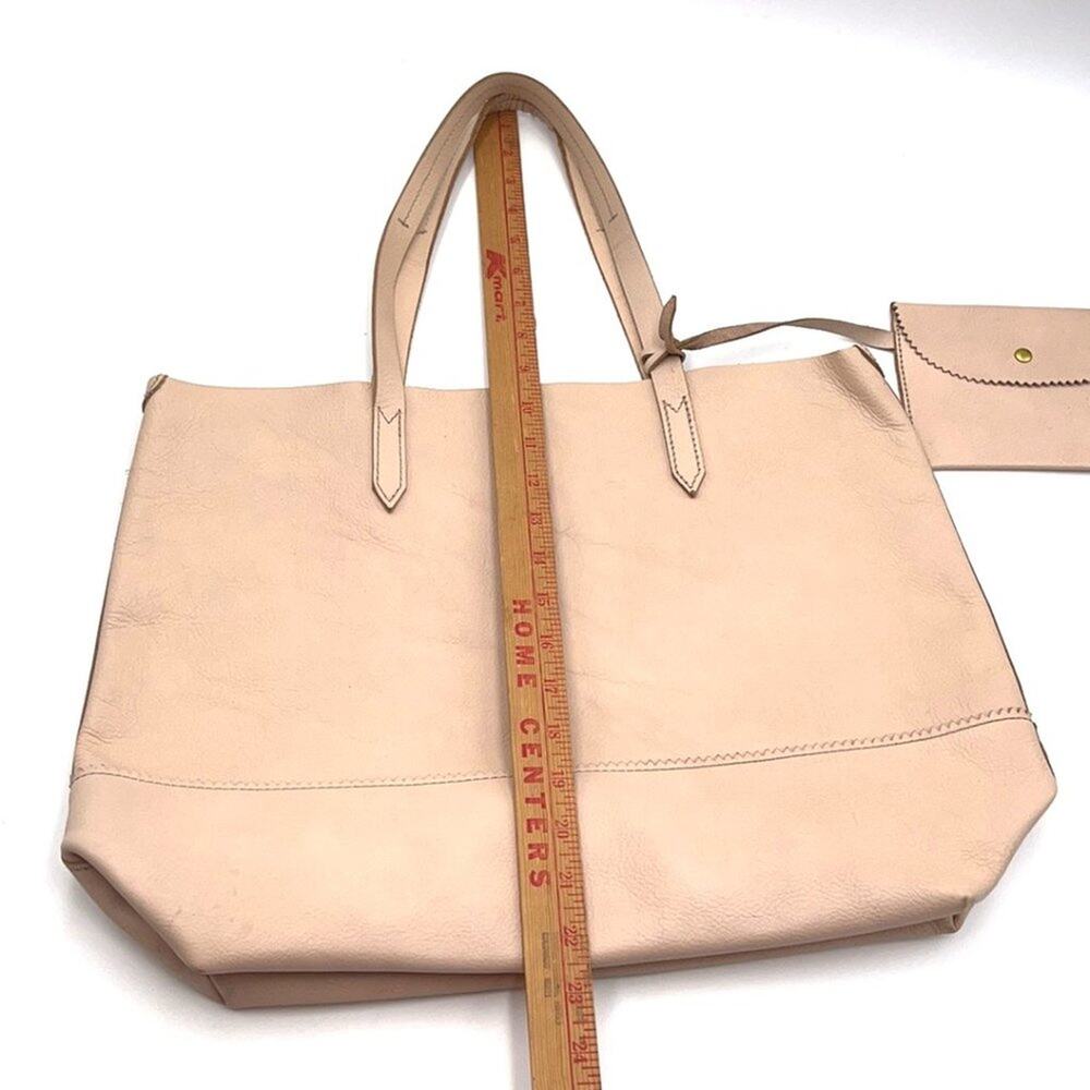 J. CREW RARE pink blush Carry-all leather tote bag - Picture 10 of 12